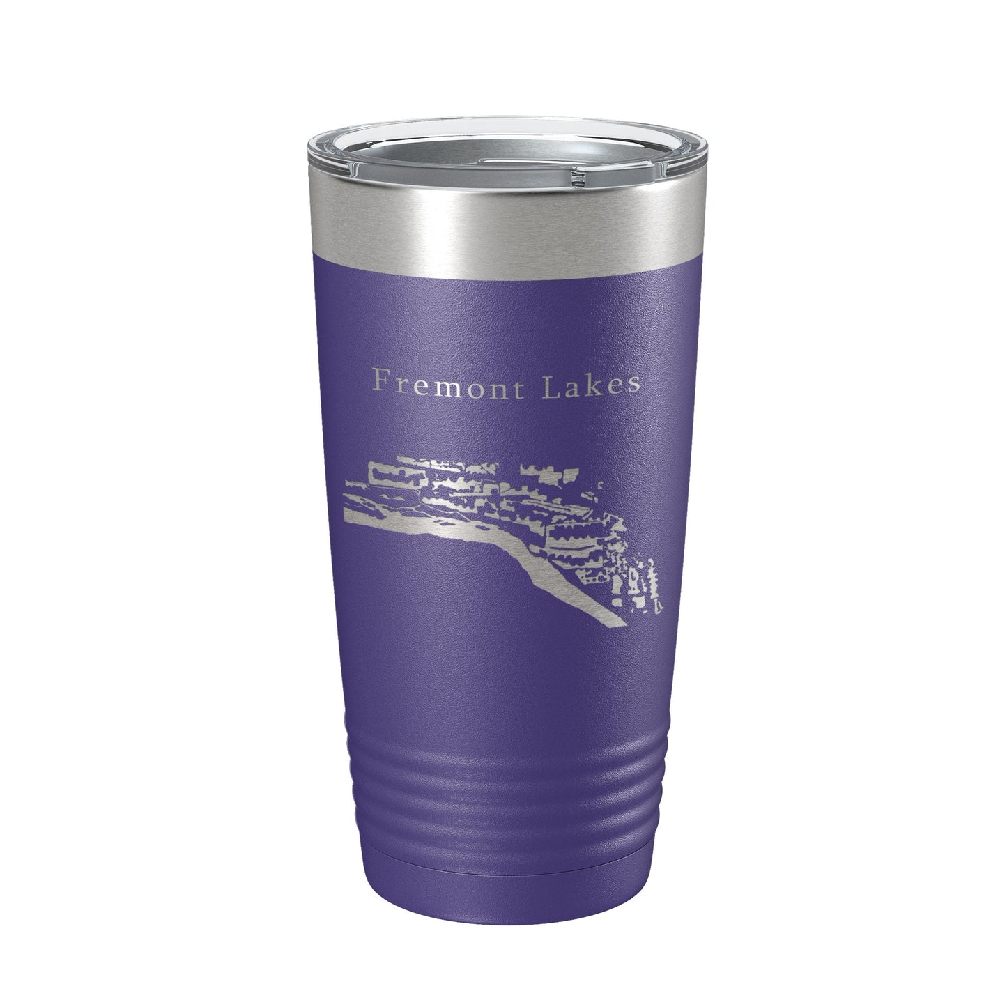 Fremont Lakes Map Tumbler Travel Mug Insulated Laser Engraved Coffee Cup Platte River Nebraska 20 oz-15