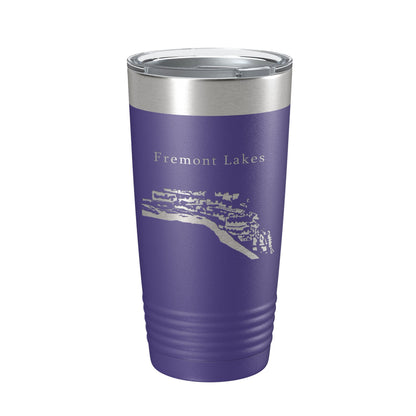 Fremont Lakes Map Tumbler Travel Mug Insulated Laser Engraved Coffee Cup Platte River Nebraska 20 oz-15