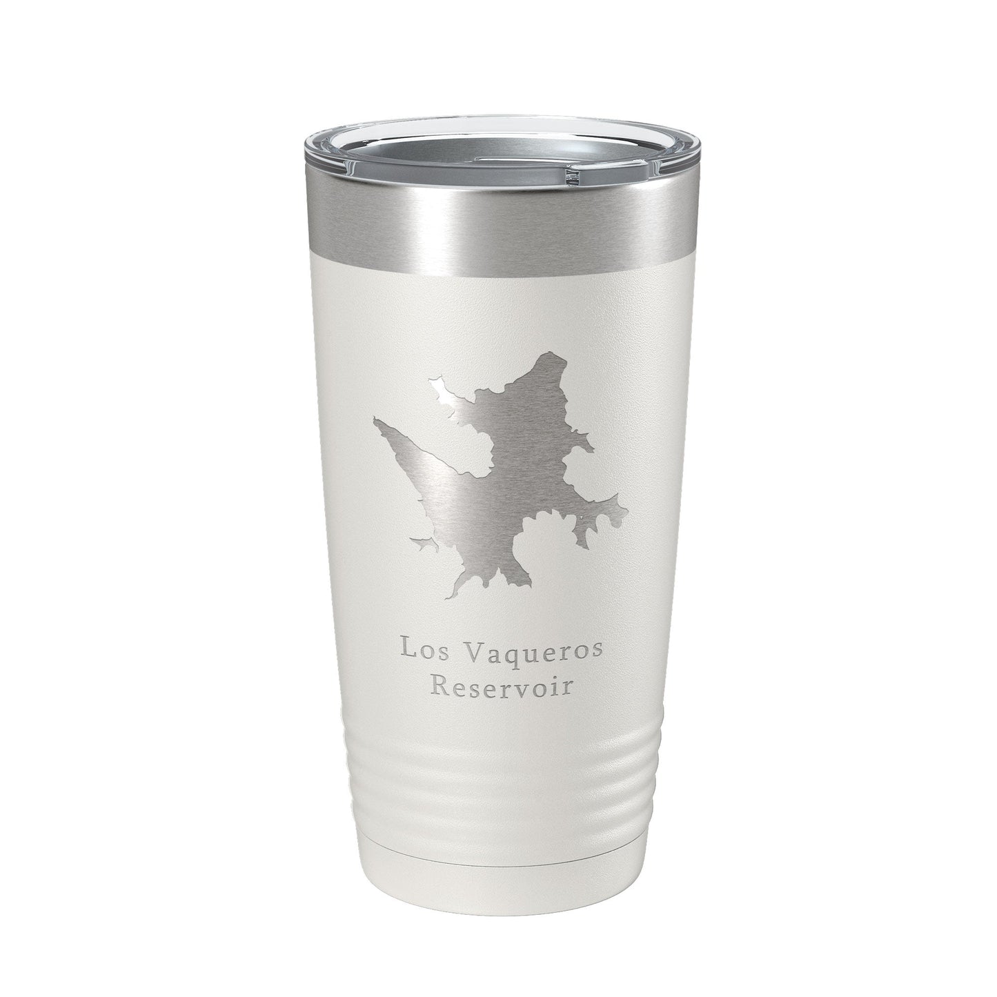 Los Vaqueros Reservoir Tumbler Lake Map Travel Mug Insulated Laser Engraved Coffee Cup California 20 oz-1