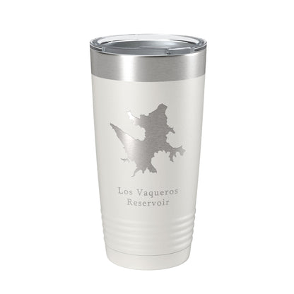 Los Vaqueros Reservoir Tumbler Lake Map Travel Mug Insulated Laser Engraved Coffee Cup California 20 oz-7