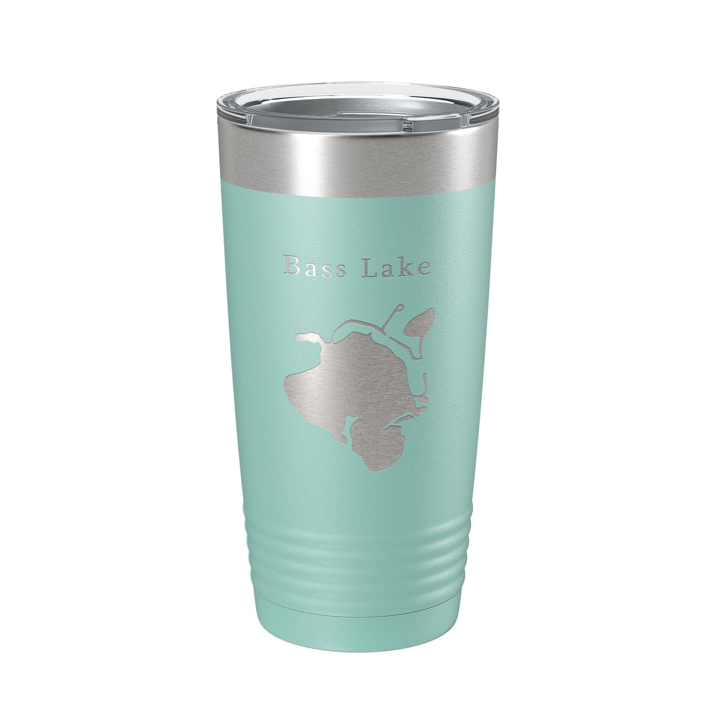 Bass Lake Map Tumbler Travel Mug Insulated Laser Engraved Coffee Cup Hamburg Township Huron River Chain of Lakes Michigan 20 oz-12