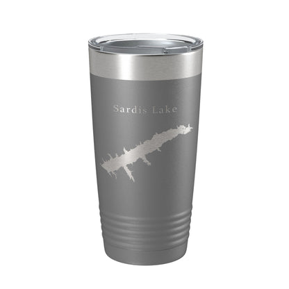 Sardis Lake Map Tumbler Travel Mug Insulated Laser Engraved Coffee Cup Mississippi 20 oz-16