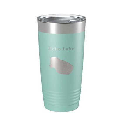 Echo Lake Map Tumbler Travel Mug Insulated Laser Engraved Coffee Cup Colorado 20 oz-12