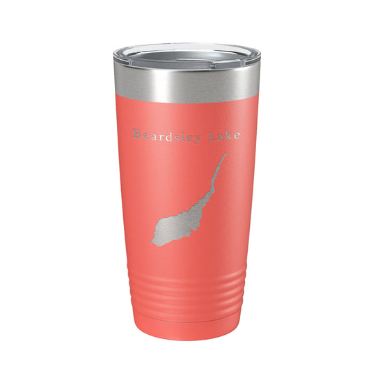 Beardsley Lake Map Tumbler Travel Mug Insulated Laser Engraved Coffee Cup California 20 oz-20