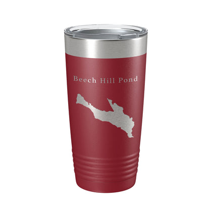 Beech Hill Pond Tumbler Lake Map Travel Mug Insulated Laser Engraved Coffee Cup Maine 20 oz-18