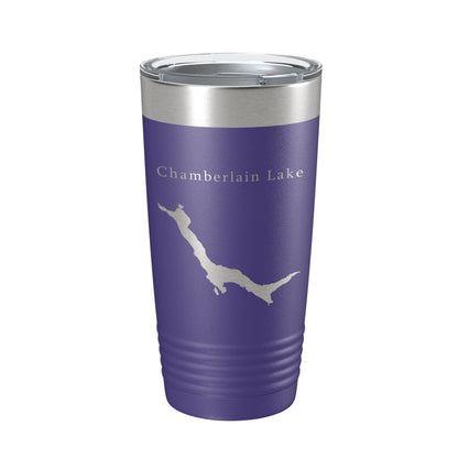 Chamberlain Lake Map Tumbler Travel Mug Insulated Laser Engraved Coffee Cup Maine 20 oz-15