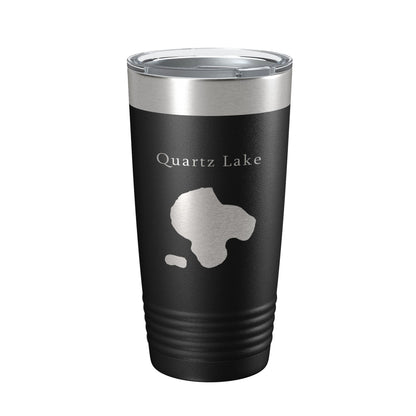 Quartz Lake Map Tumbler Travel Mug Insulated Laser Engraved Coffee Cup Alaska 20 oz-0
