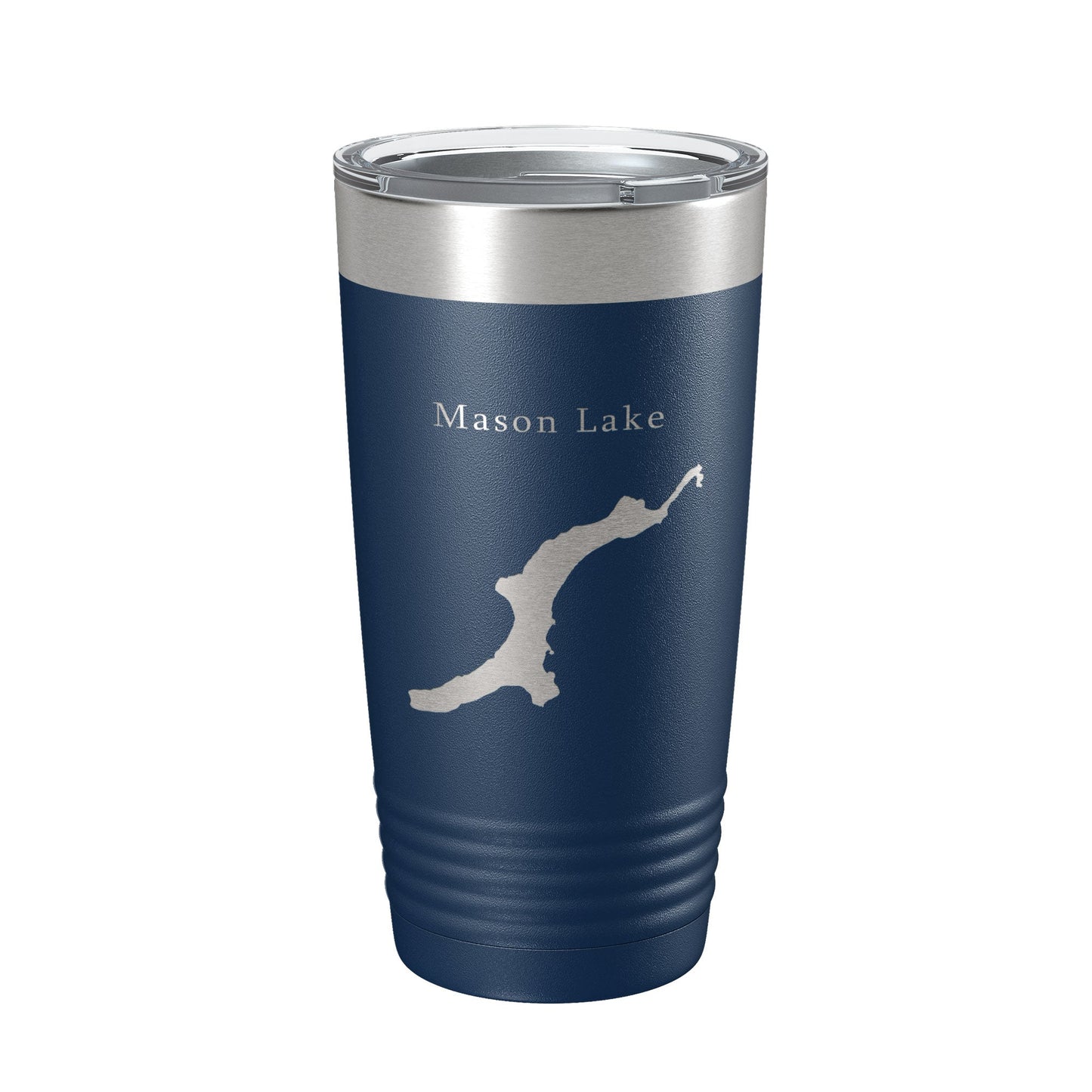 Mason Lake Map Tumbler Travel Mug Insulated Laser Engraved Coffee Cup Washington 20 oz-2