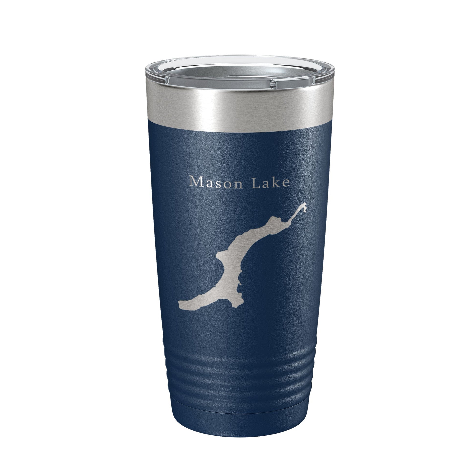 Mason Lake Map Tumbler Travel Mug Insulated Laser Engraved Coffee Cup Washington 20 oz-2