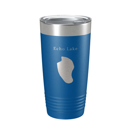 Echo Lake Map Tumbler Travel Mug Insulated Laser Engraved Coffee Cup White Mountains New Hampshire 20 oz-6