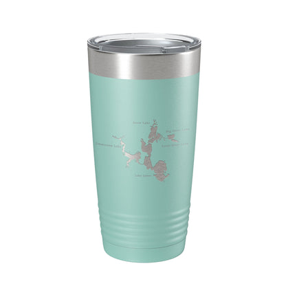 Lake James Snow Lake Jimmerson Lake Map Tumbler Travel Mug Insulated Laser Engraved Coffee Cup Pokagon State Park Indiana 20 oz-12