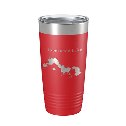 Tippecanoe Lake Map Tumbler Travel Mug Insulated Laser Engraved Coffee Cup Indiana 20 oz-10