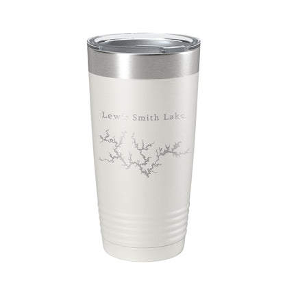 Lewis Smith Lake Map Tumbler Travel Mug Insulated Laser Engraved Coffee Cup Alabama 20 oz-1