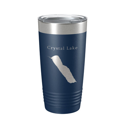 Crystal Lake Map Tumbler Travel Mug Insulated Laser Engraved Coffee Cup Vermont 20 oz-8