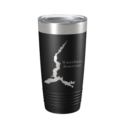 Waterbury Reservoir Tumbler Lake Map Travel Mug Insulated Laser Engraved Coffee Cup Vermont 20 oz-5