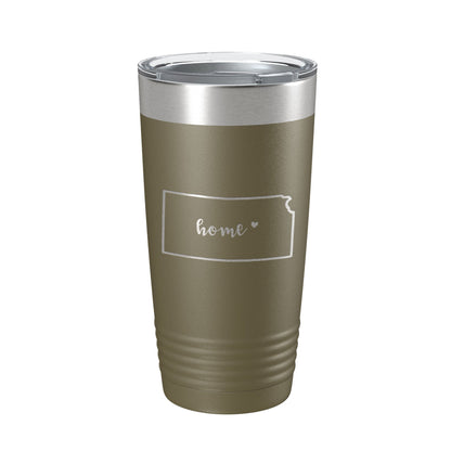 Kansas Tumbler Home State Travel Mug Insulated Laser Engraved Map Coffee Cup 20 oz-21