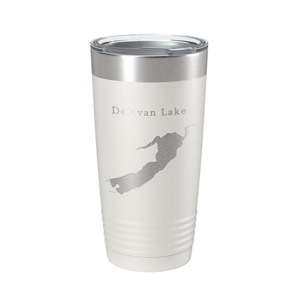 Delavan Lake Map Tumbler Travel Mug Insulated Laser Engraved Coffee Cup Wisconsin 20 oz-1