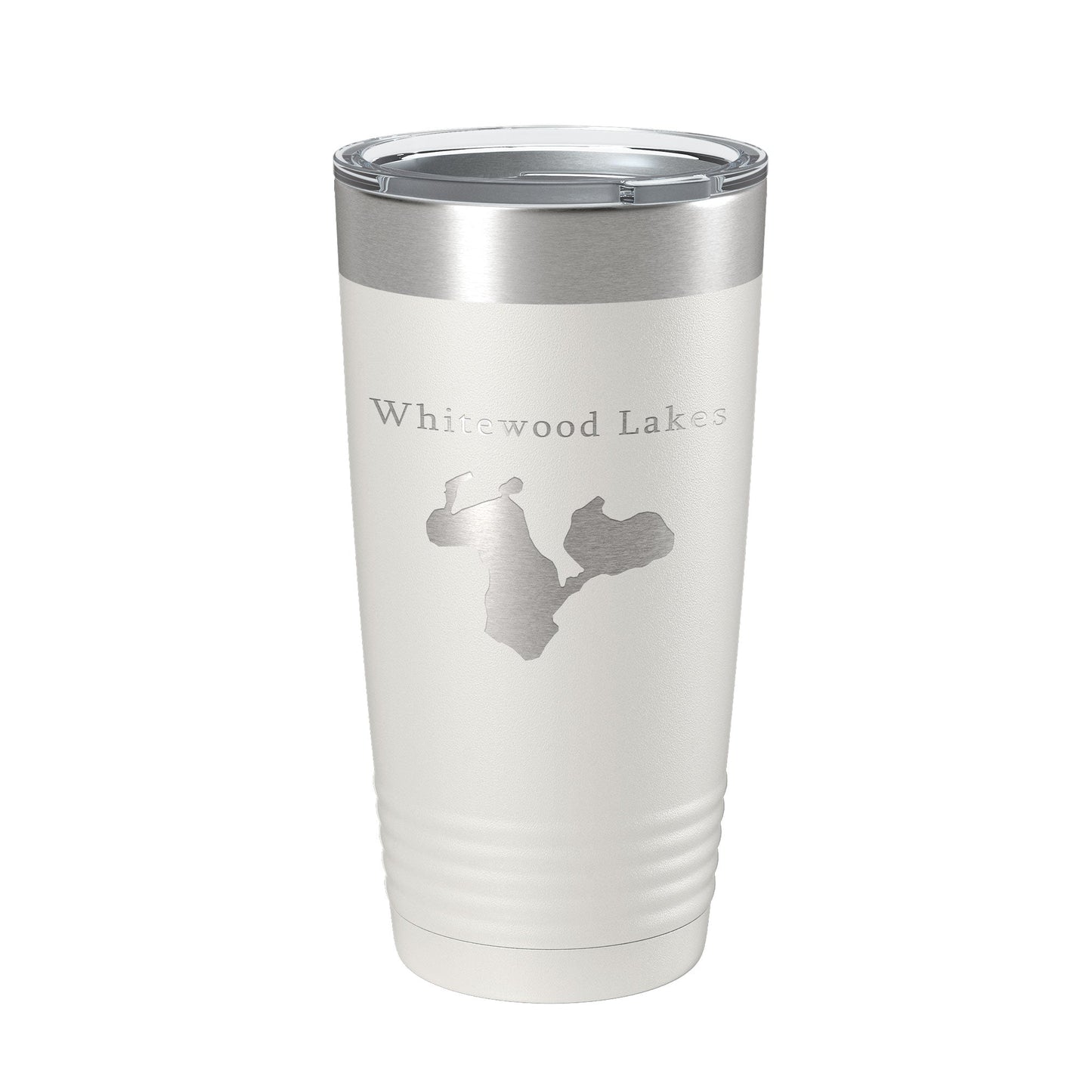 Whitewood Lakes Map Tumbler Travel Mug Insulated Laser Engraved Coffee Cup Huron River Chain of Lakes Michigan 20 oz-7