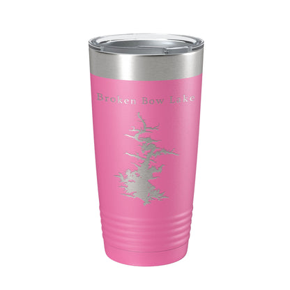 Broken Bow Lake Map Tumbler Travel Mug Insulated Laser Engraved Coffee Cup Oklahoma 20 oz-11