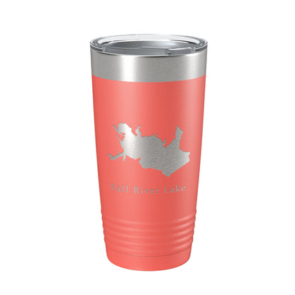 Fall River Lake Map Tumbler Travel Mug Insulated Laser Engraved Coffee Cup Kansas 20 oz-20