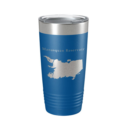 Manasquan Reservoir Tumbler Lake Map Travel Mug Insulated Laser Engraved Coffee Cup New Jersey 20 oz-6