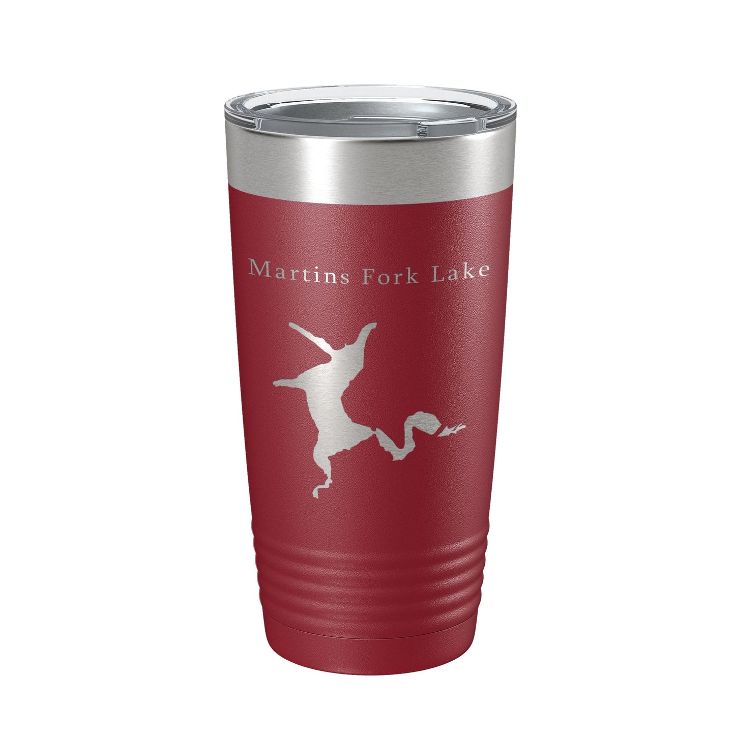 Martins Fork Lake Map Tumbler Travel Mug Insulated Laser Engraved Coffee Cup Kentucky 20 oz-18