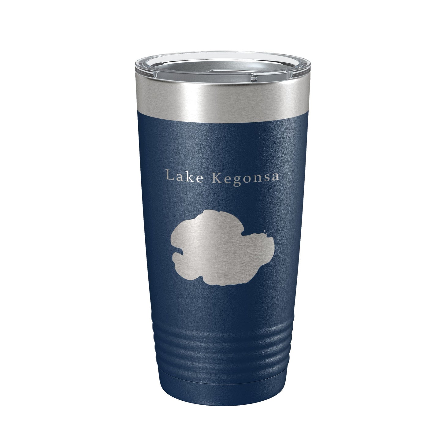 Lake Kegonsa Map Tumbler Travel Mug Insulated Laser Engraved Coffee Cup Wisconsin 20 oz-2