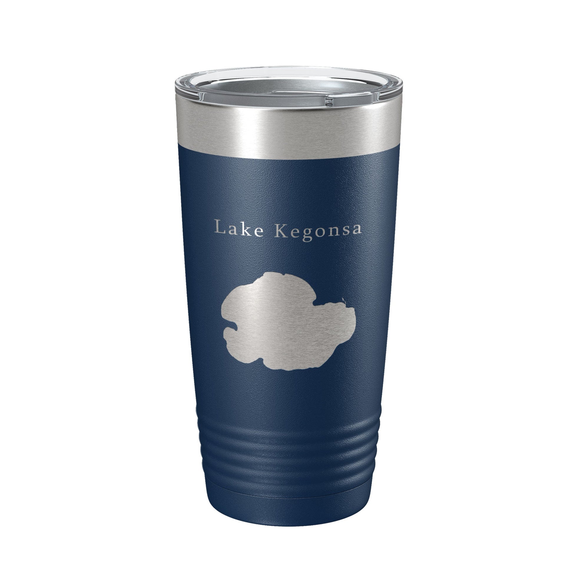 Lake Kegonsa Map Tumbler Travel Mug Insulated Laser Engraved Coffee Cup Wisconsin 20 oz-2