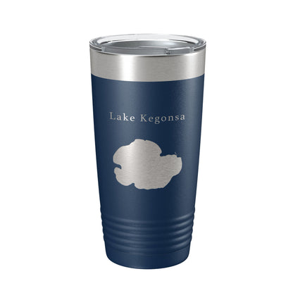Lake Kegonsa Map Tumbler Travel Mug Insulated Laser Engraved Coffee Cup Wisconsin 20 oz-2