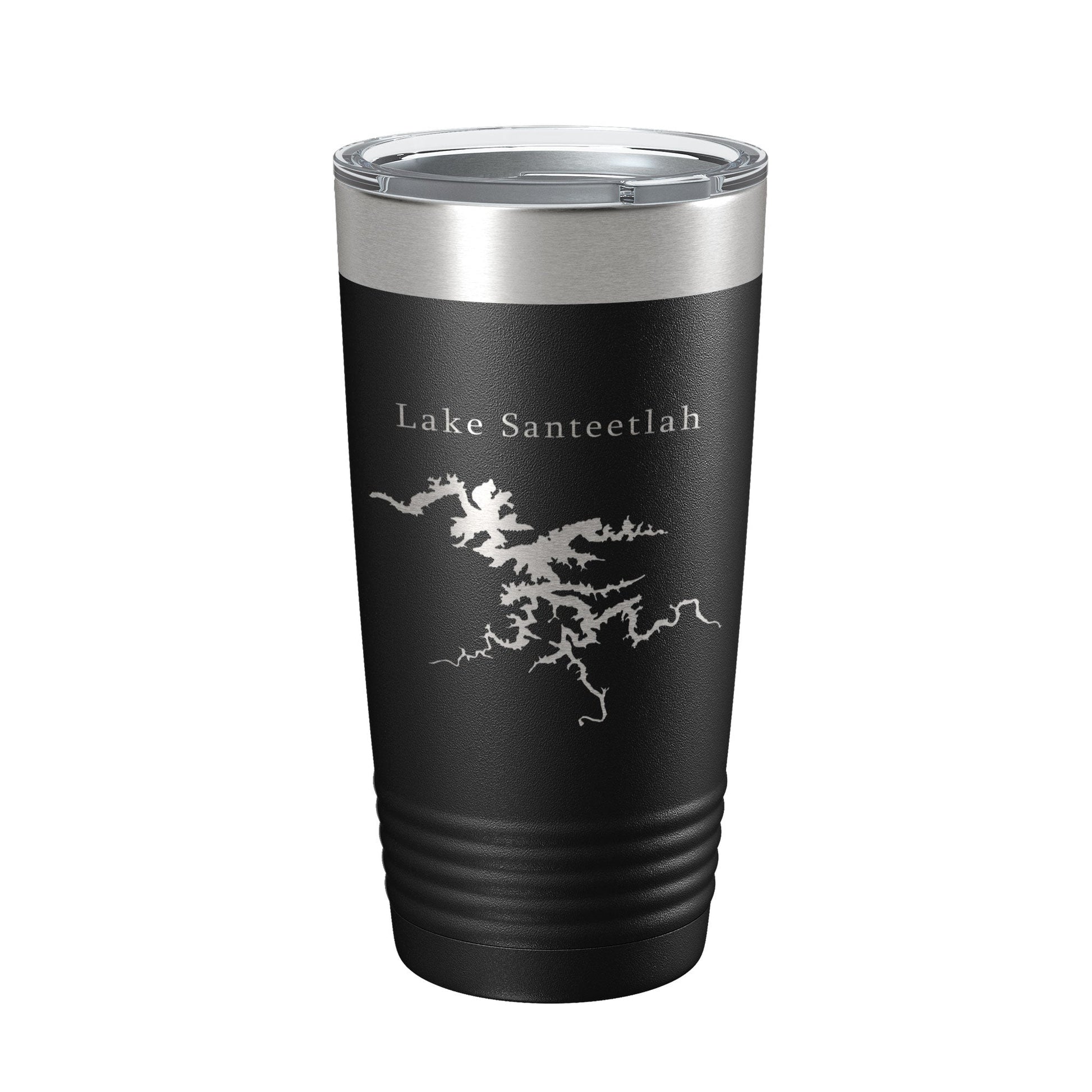 Lake Santeetlah Map Tumbler Travel Mug Insulated Laser Engraved Coffee Cup North Carolina 20 oz-0