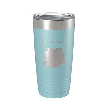 Ocean Lake Map Tumbler Travel Mug Insulated Laser Engraved Coffee Cup Wyoming 20 oz-13