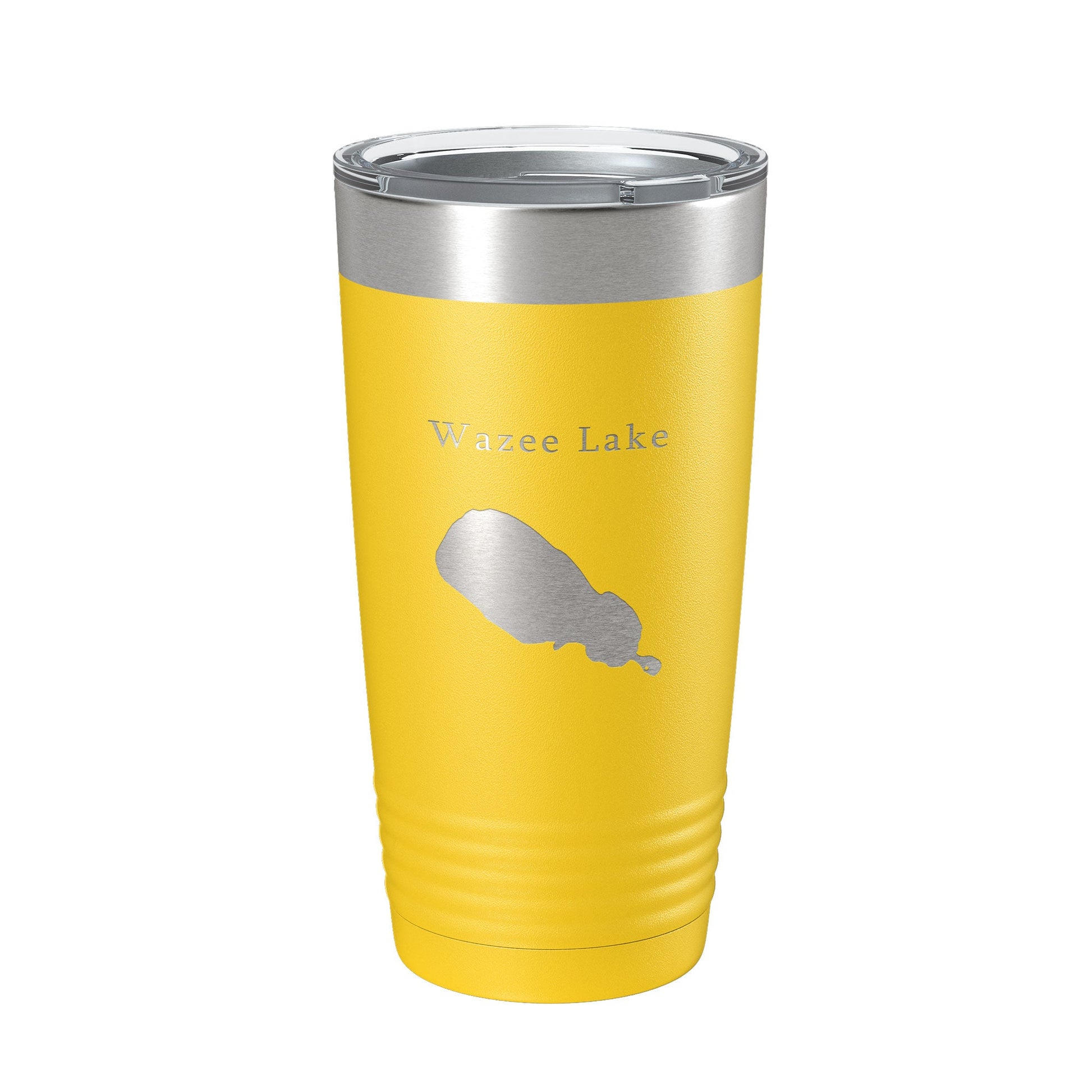 Wazee Lake Map Tumbler Travel Mug Insulated Laser Engraved Coffee Cup Wisconsin 20 oz-4