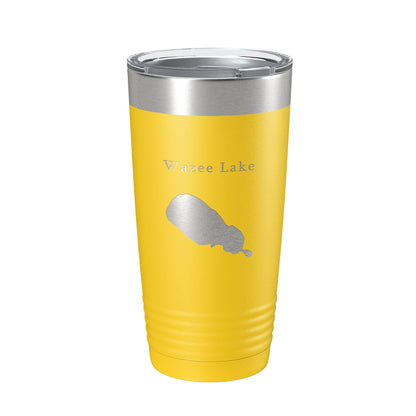 Wazee Lake Map Tumbler Travel Mug Insulated Laser Engraved Coffee Cup Wisconsin 20 oz-19