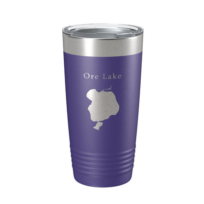 Ore Lake Map Tumbler Travel Mug Insulated Laser Engraved Coffee Cup Huron River Chain of Lakes Michigan 20 oz-15