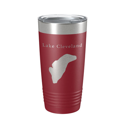 Lake Cleveland Map Tumbler Travel Mug Insulated Laser Engraved Coffee Cup Idaho 20 oz-18