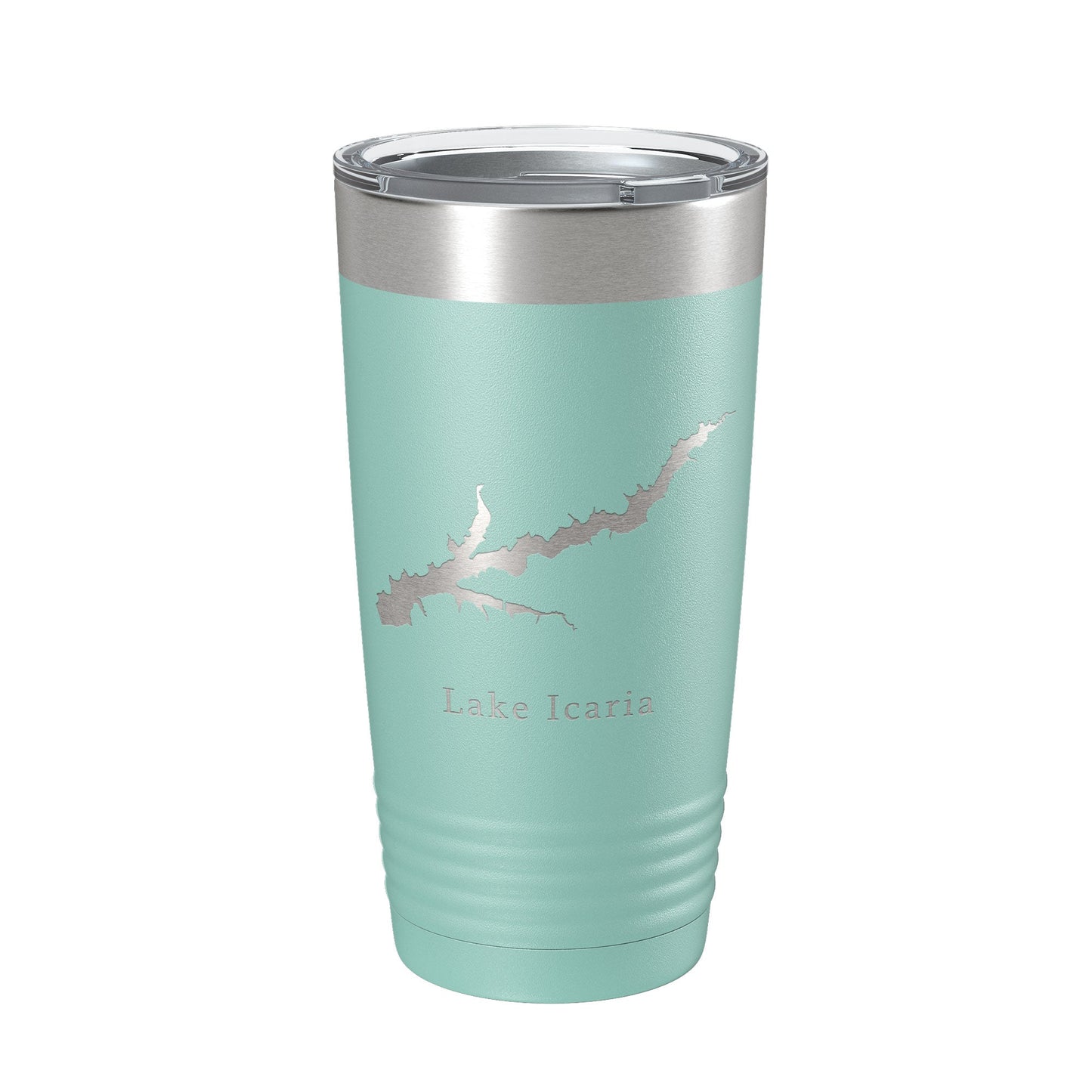 Lake Icaria Map Tumbler Travel Mug Insulated Laser Engraved Coffee Cup Iowa 20 oz-12