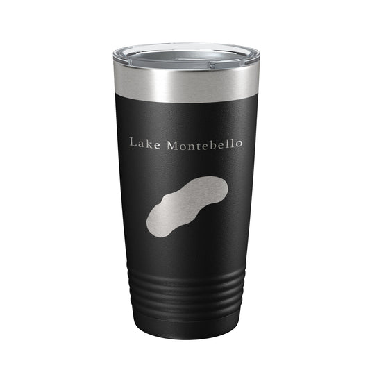 Lake Montebello Map Tumbler Travel Mug Insulated Laser Engraved Coffee Cup Maryland 20 oz-0