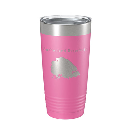 Sutherland Reservoir Tumbler Lake Map Travel Mug Insulated Laser Engraved Coffee Cup Nebraska 20 oz-11