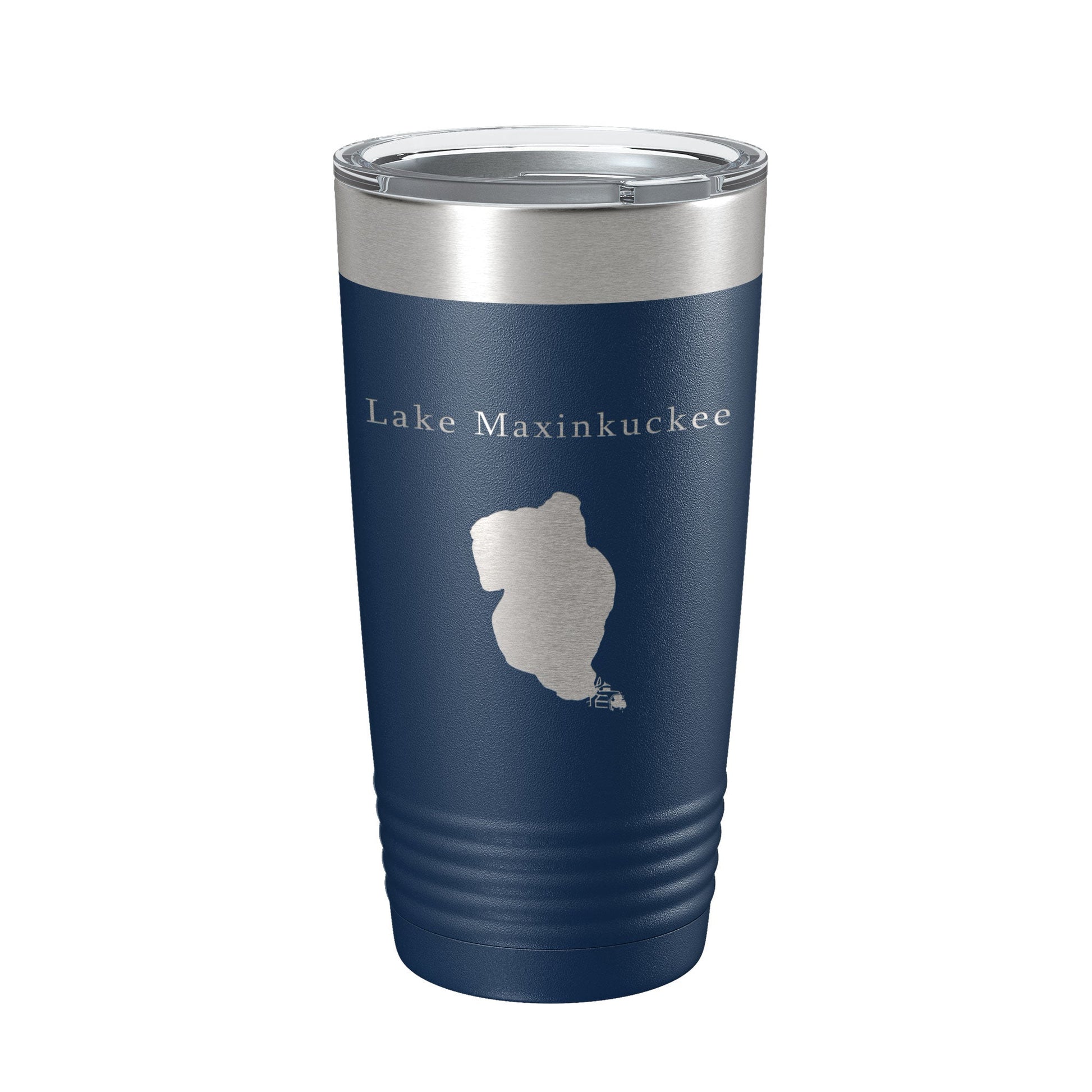 Lake Maxinkuckee Map Tumbler Travel Mug Insulated Laser Engraved Coffee Cup Indiana 20 oz-2