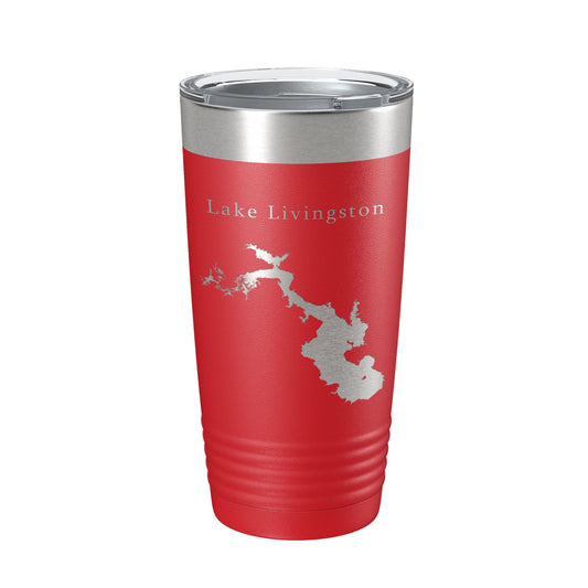 Lake Livingston Map Tumbler Travel Mug Insulated Laser Engraved Coffee Cup Texas 20 oz-10