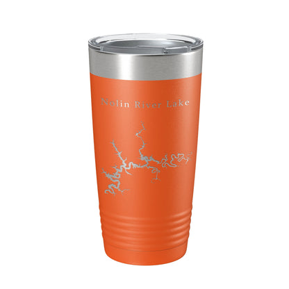 Nolin River Lake Map Tumbler Travel Mug Insulated Laser Engraved Coffee Cup Kentucky 20 oz-17
