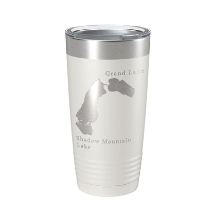 Shadow Mountain & Grand Lakes Map Tumbler Travel Mug Insulated Laser Engraved Coffee Cup Colorado 20 oz-7