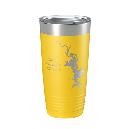 Lake Corpus Christi Map Tumbler Travel Mug Insulated Laser Engraved Coffee Cup Texas 20 oz-19