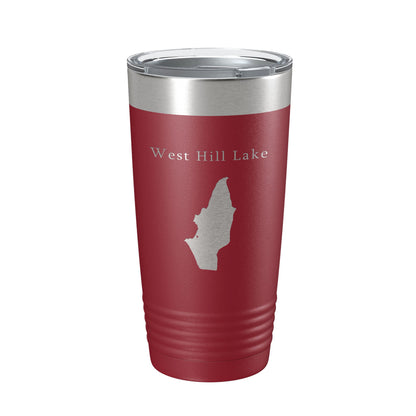 West Hill Lake Pond Map Tumbler Travel Mug Insulated Laser Engraved Coffee Cup Connecticut 20 oz-18