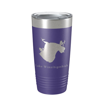 Lake Winnibigoshish Map Tumbler Travel Mug Insulated Laser Engraved Coffee Cup Minnesota 20 oz-15