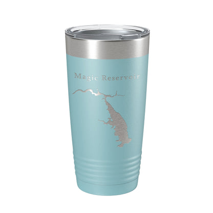 Magic Reservoir Tumbler Lake Map Travel Mug Insulated Laser Engraved Coffee Cup Idaho 20 oz-13