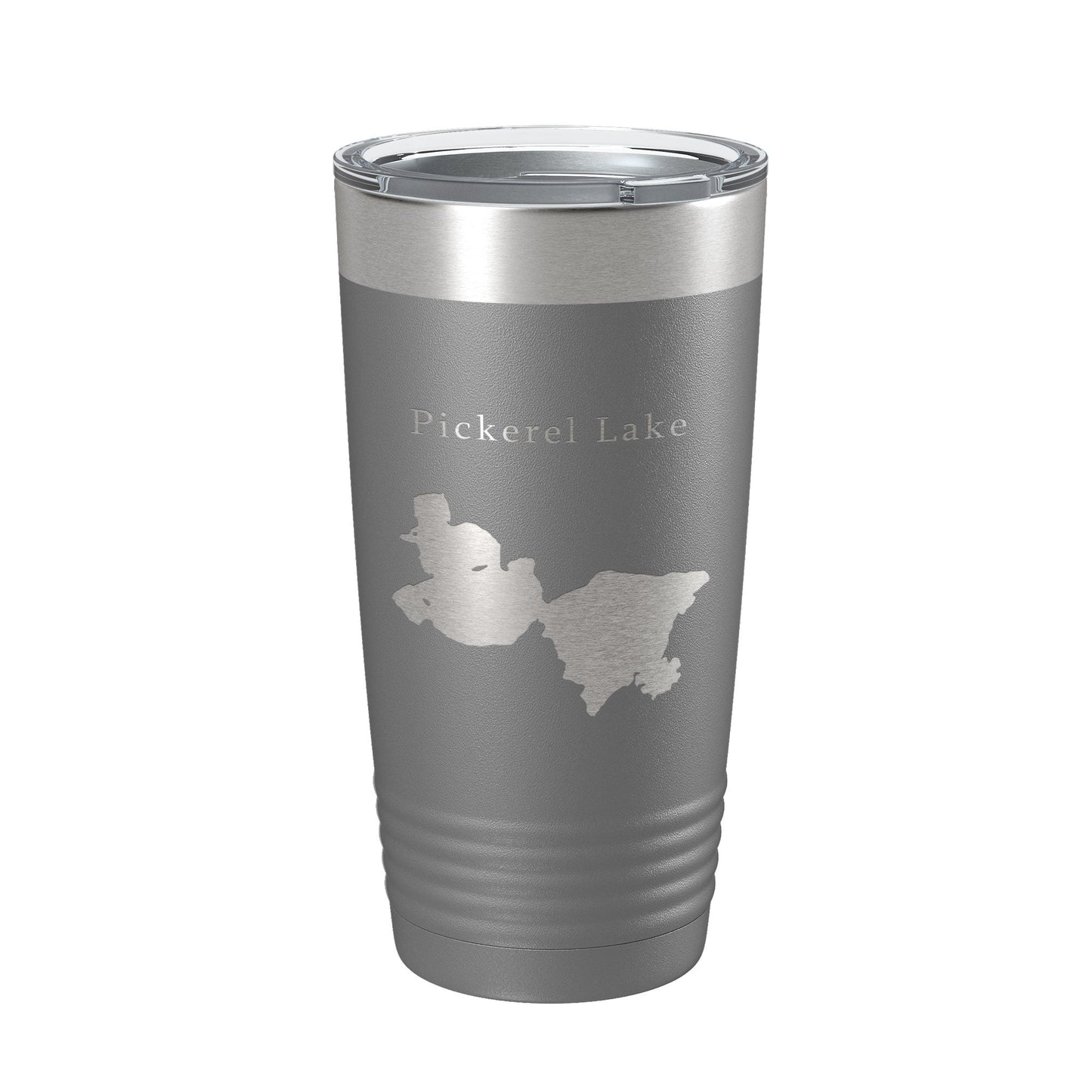 Pickerel Lake Map Tumbler Travel Mug Insulated Laser Engraved Coffee Cup Wisconsin 20 oz-16