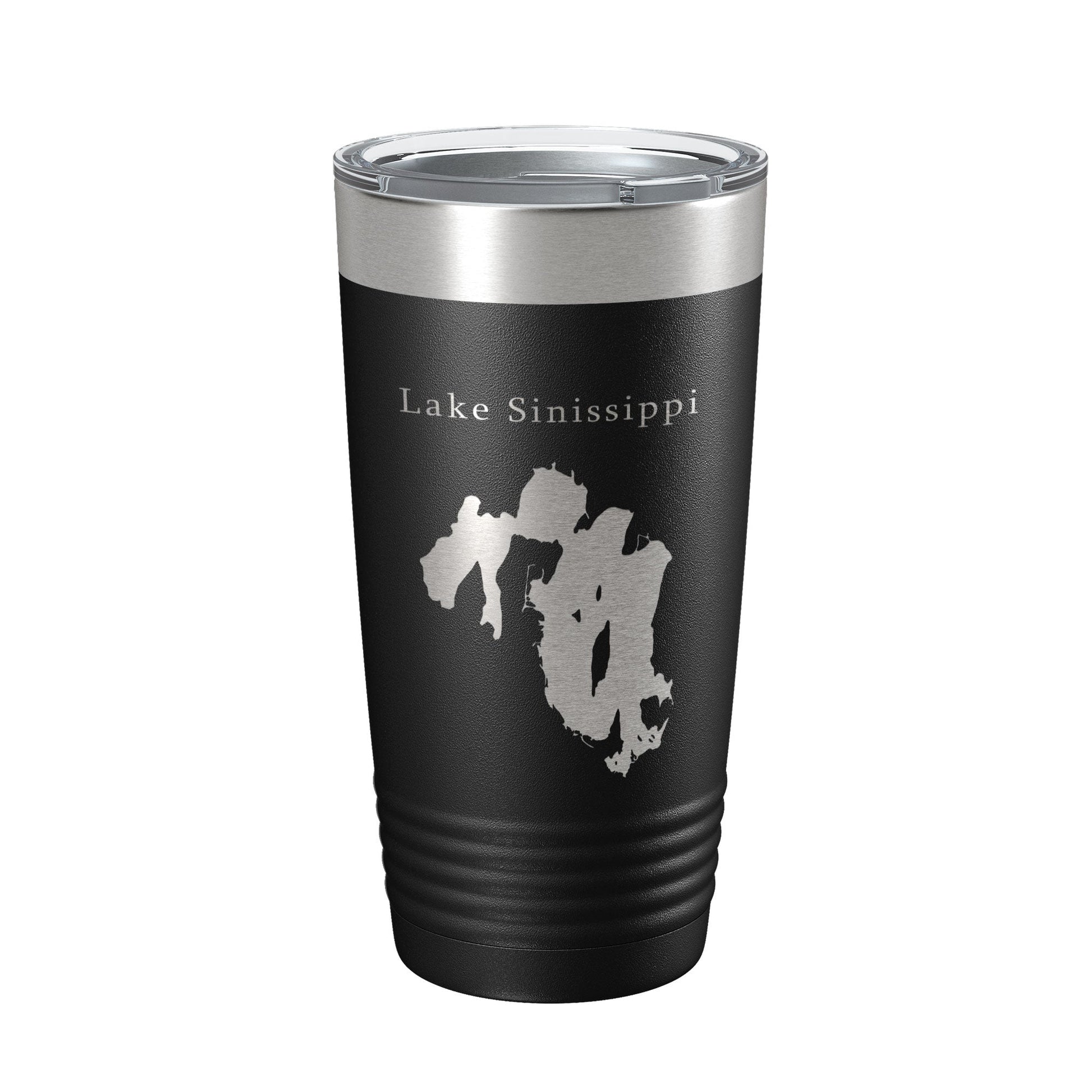 Lake Sinissippi Map Tumbler Travel Mug Insulated Laser Engraved Coffee Cup Wisconsin 20 oz-0