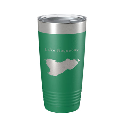 Lake Noquebay Map Tumbler Travel Mug Insulated Laser Engraved Coffee Cup Wisconsin 20 oz-9