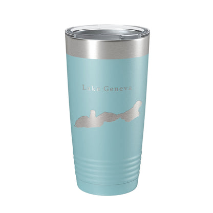 Lake Geneva Map Tumbler Travel Mug Insulated Laser Engraved Coffee Cup Wisconsin 20 oz-13